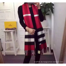 Kaschmir Wolle Garn gefärbt Streifen Schal